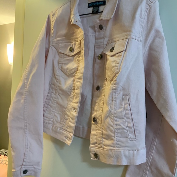 Fairweather Moto Jeans // Pink Denim Jacket - Picture 2 of 8